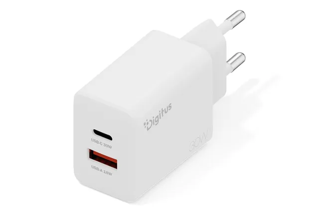 digitus-usb-c-ladeger-t-gan-ii-30w-1x-usb-c-1x-typ-a-2-ports image 1