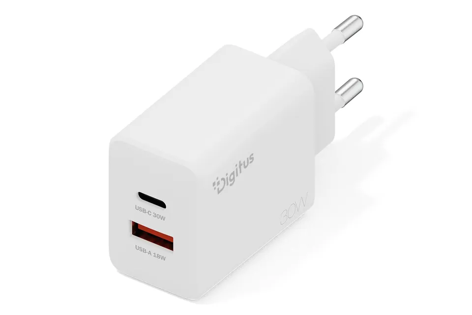 digitus-usb-c-ladeger-t-gan-ii-30w-1x-usb-c-1x-typ-a-2-ports image 1