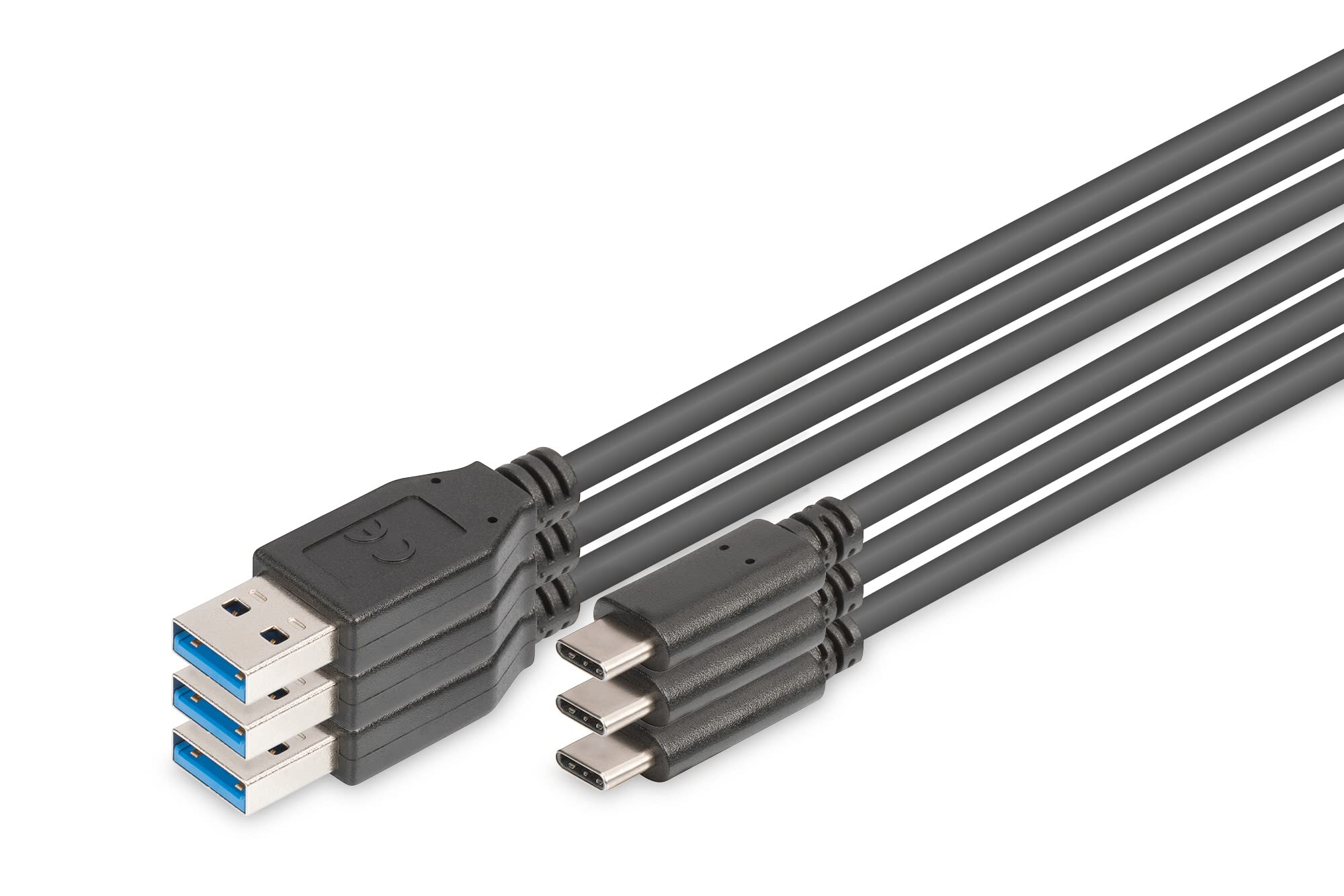 digitus-usb-kabel-1-m-usb-a-zu-usb-c-3-st-ck-schwarz image 1