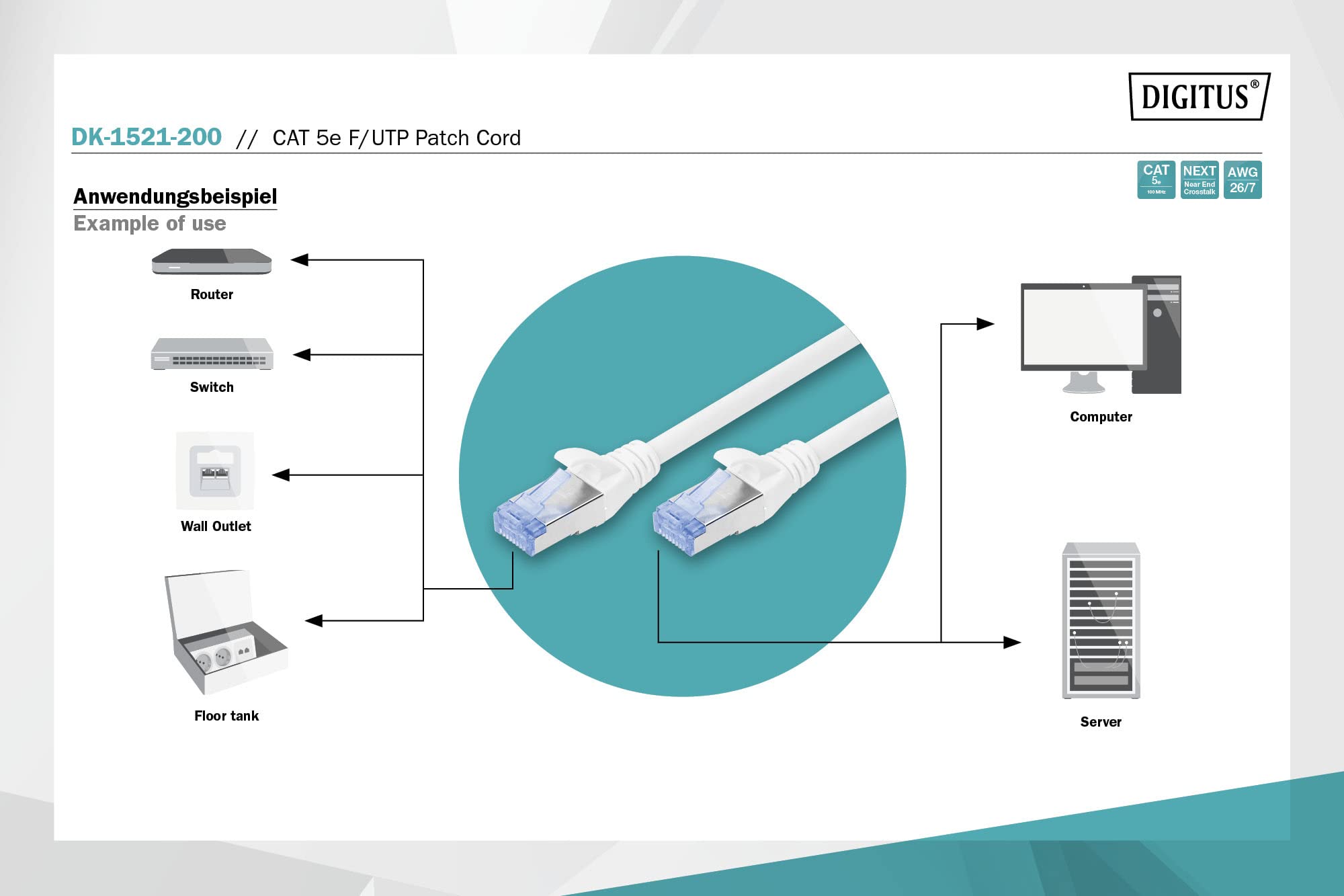 digitus-lan-kabel-cat-5e-20-m-f-utp-rj45-grau image 3