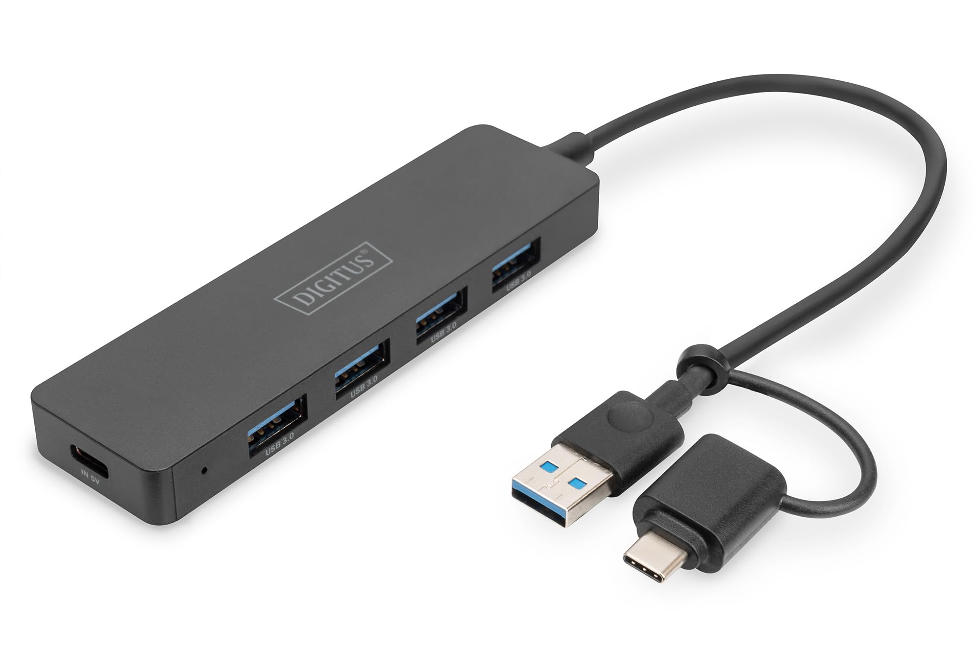 digitus-usb-hub-4-port-usb-3-2-gen1-0-2m-kabel-slim image 1