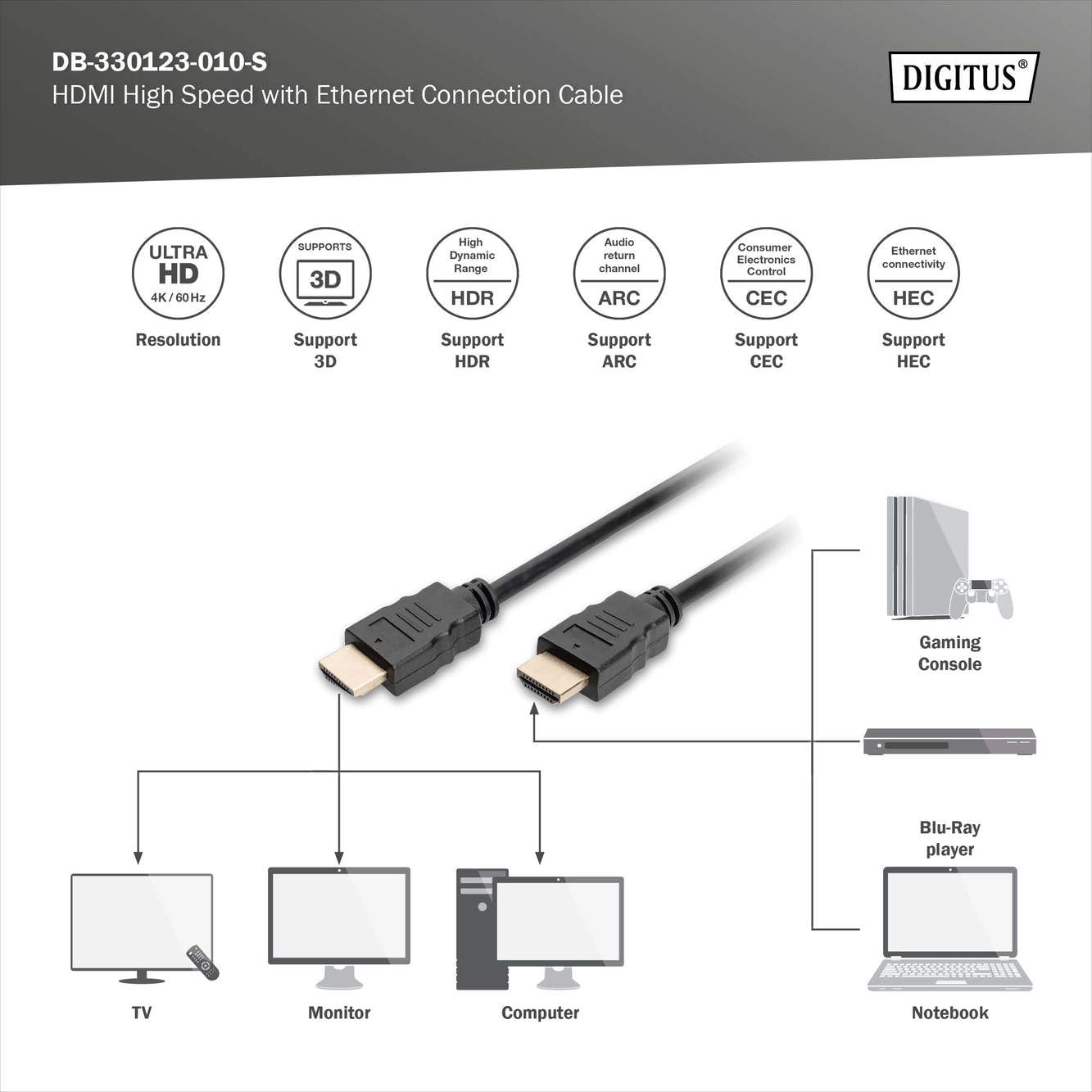 digitus-unique-hdmi-kabel-2-0-1-m-schwarz-4k-hdr-arc image 3