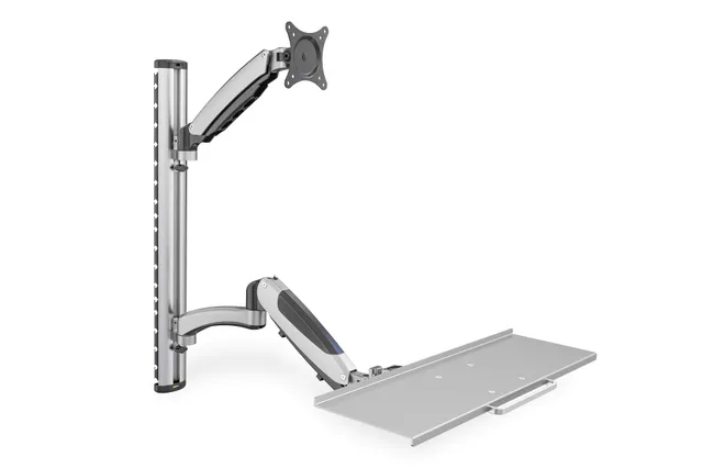 digitus-unique-da-90354-monitor-wandhalterung-tastaturablage-silber-27-zoll image 1