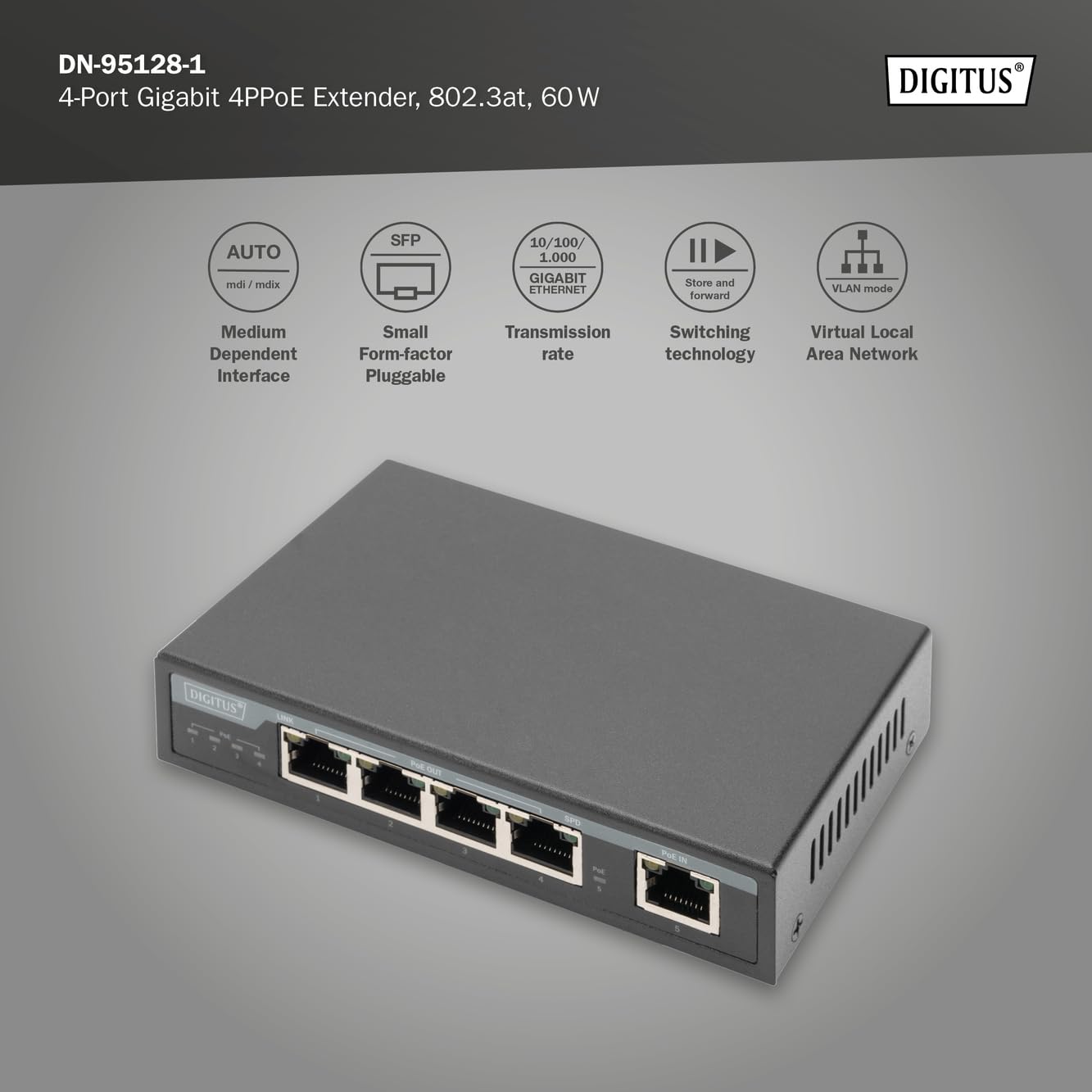 digitus-4-port-gigabit-poe-extender-60w-802-3at image 4