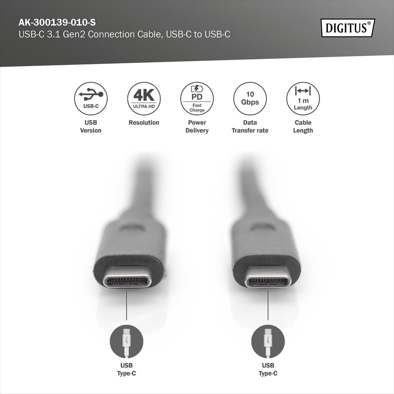 digitus-unique-usb-c-kabel-1m-10-gbit-s-100w-pd image 2