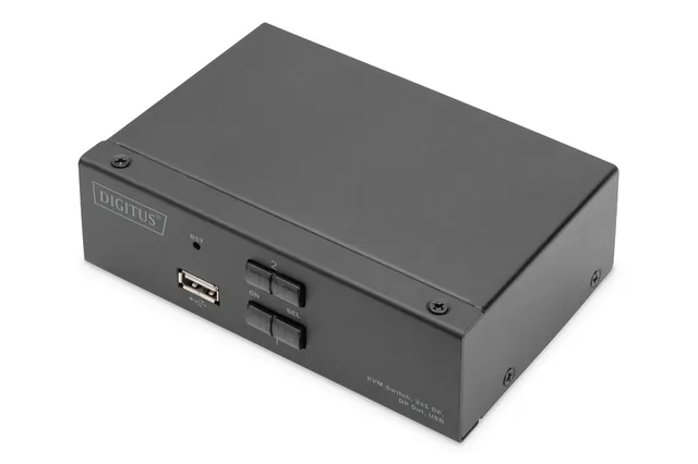 digitus-displayport-kvm-switch-2-port-single-display-4k-60hz-hot-key-schwarz image 1