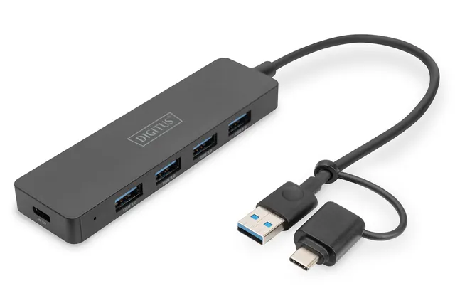 digitus-usb-hub-4-port-usb-3-2-gen1-0-2m-kabel-slim image 1