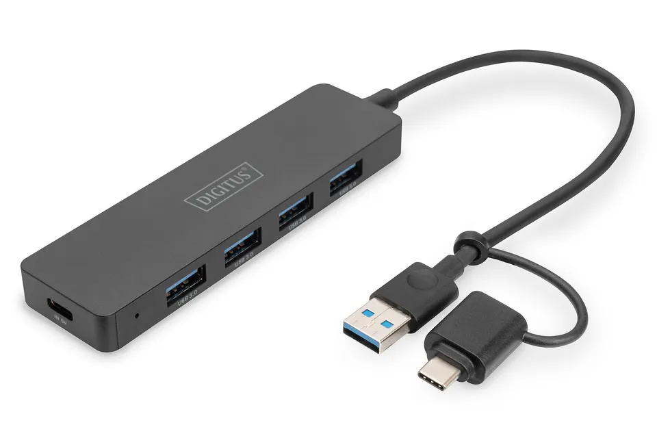 digitus-usb-hub-4-port-usb-3-2-gen1-0-2m-kabel-slim image 1