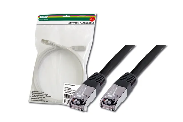 digitus-cat-5e-lan-kabel-0-5m-schwarz-sf-utp-rj45-netzwerkkabel image 1