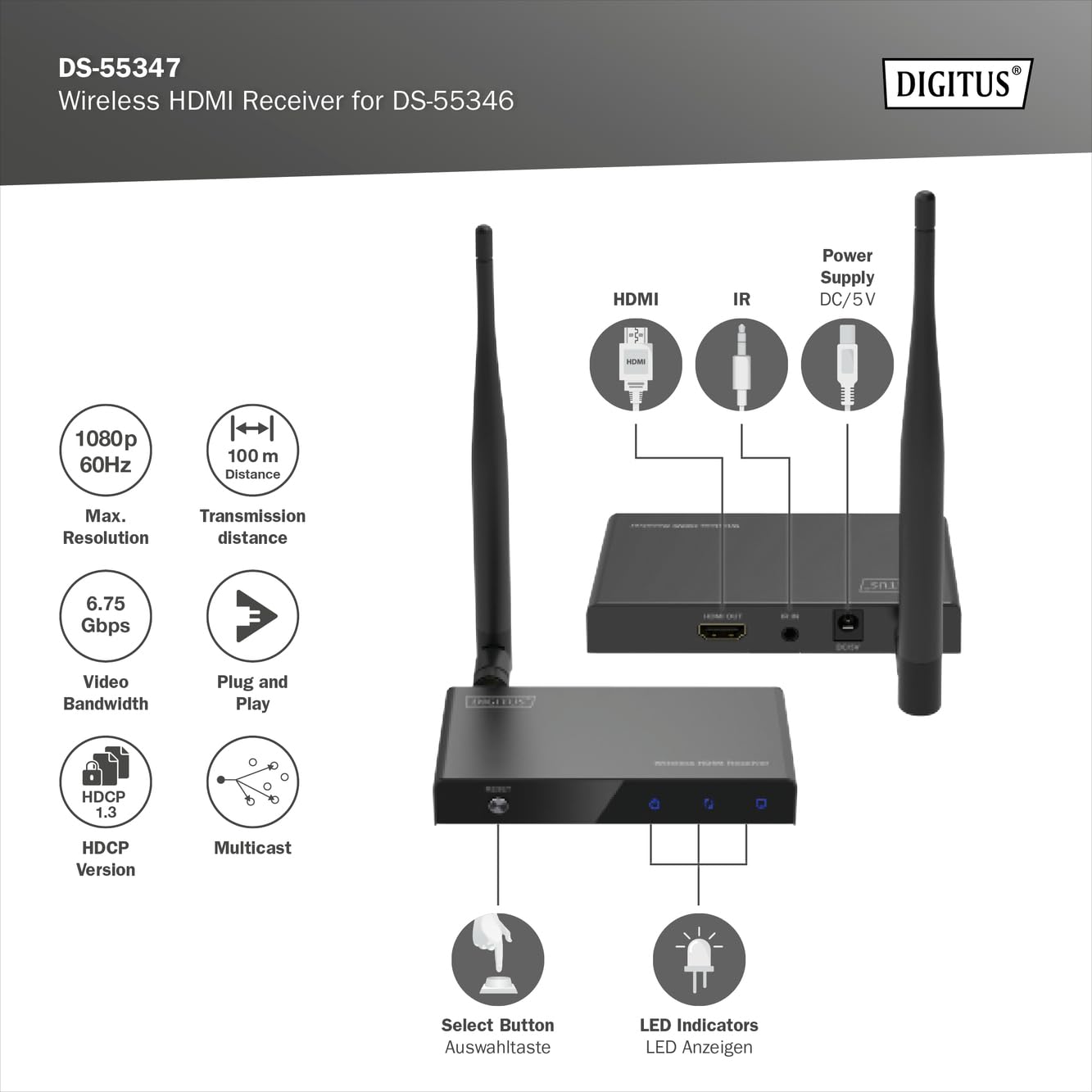 digitus-ds-55347-hdmi-receiver-full-hd-1080p-f-ds-55346 image 2