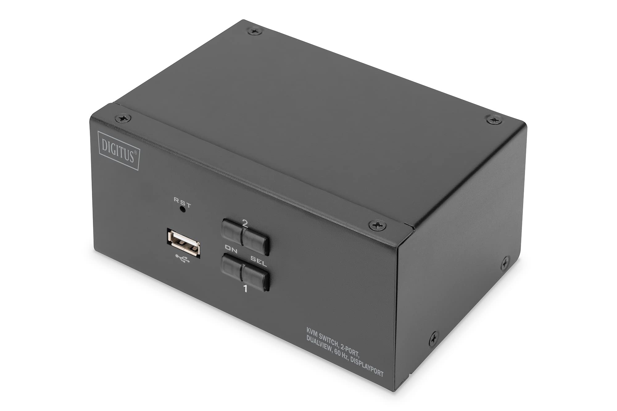 digitus-kvm-switch-2-port-4k-dp-dual-display-hot-key-f-r-2-pcs-2-monitore image 1