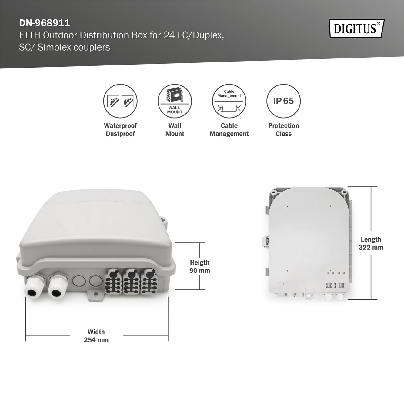 digitus-soho-slim-ftth-distributionsbox-24x-lc-ip65 image 3