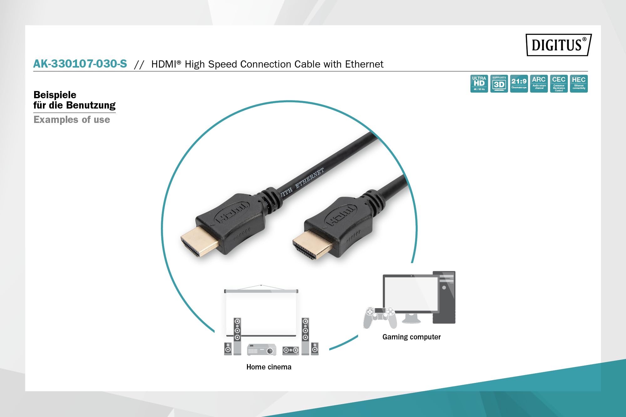 digitus-hdmi-kabel-3-m-high-speed-4k-60-hz-schwarz image 4