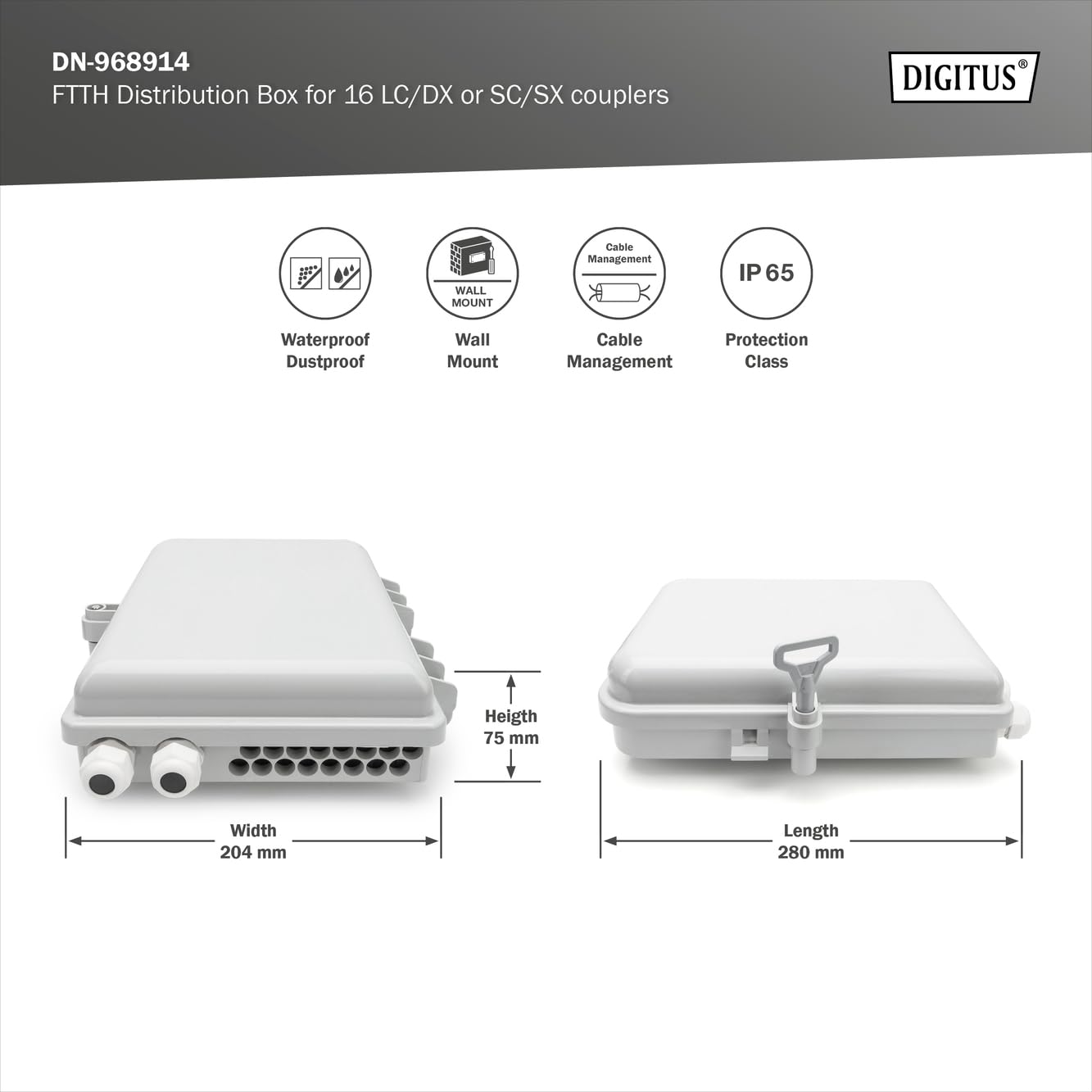 digitus-soho-slim-ftth-distributionsbox-16x-lc-dx-oder-16x-sc-sx-ip65 image 3