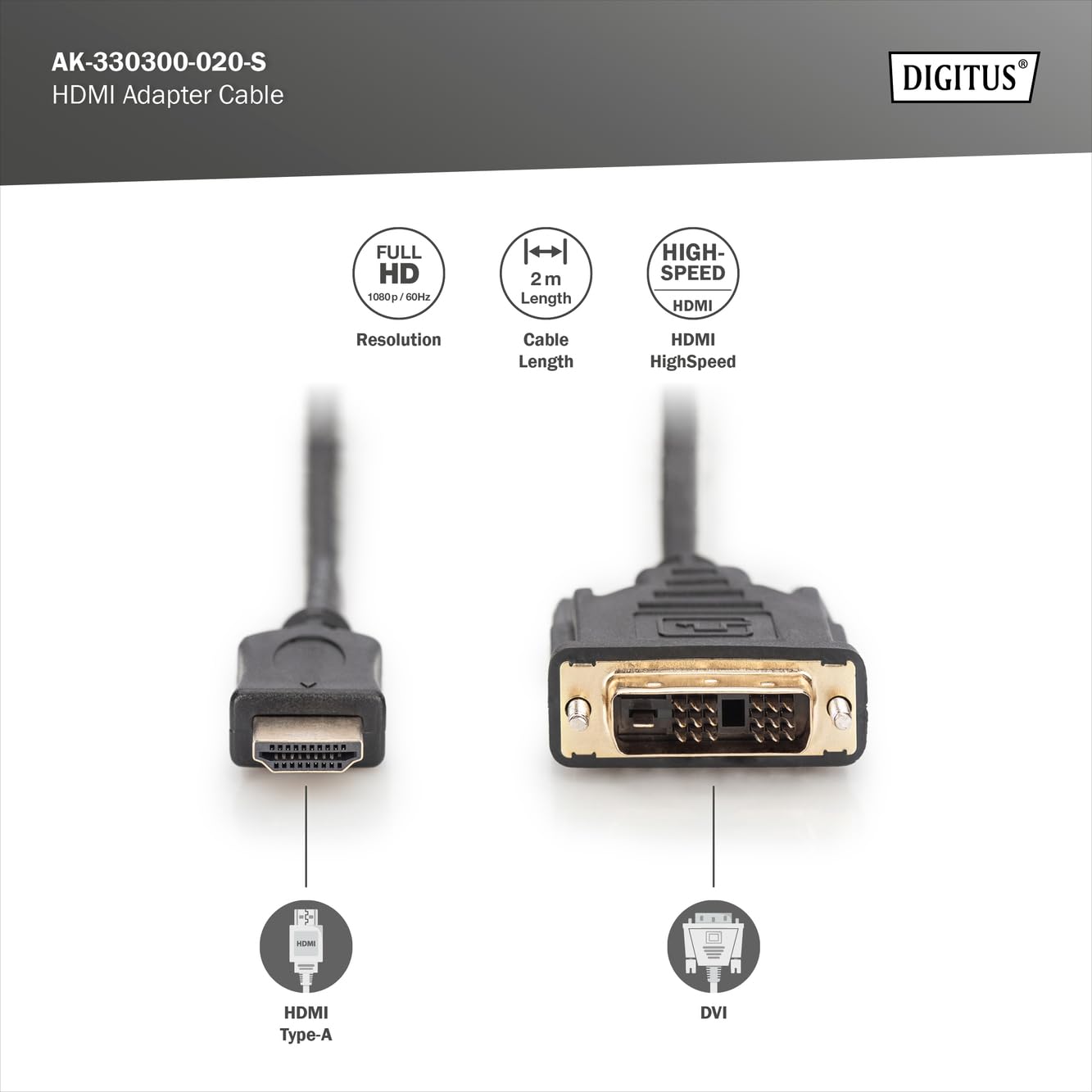 digitus-unique-hdmi-adapterkabel-typ-a-zu-dvi-d-18-1-2m-full-hd image 2