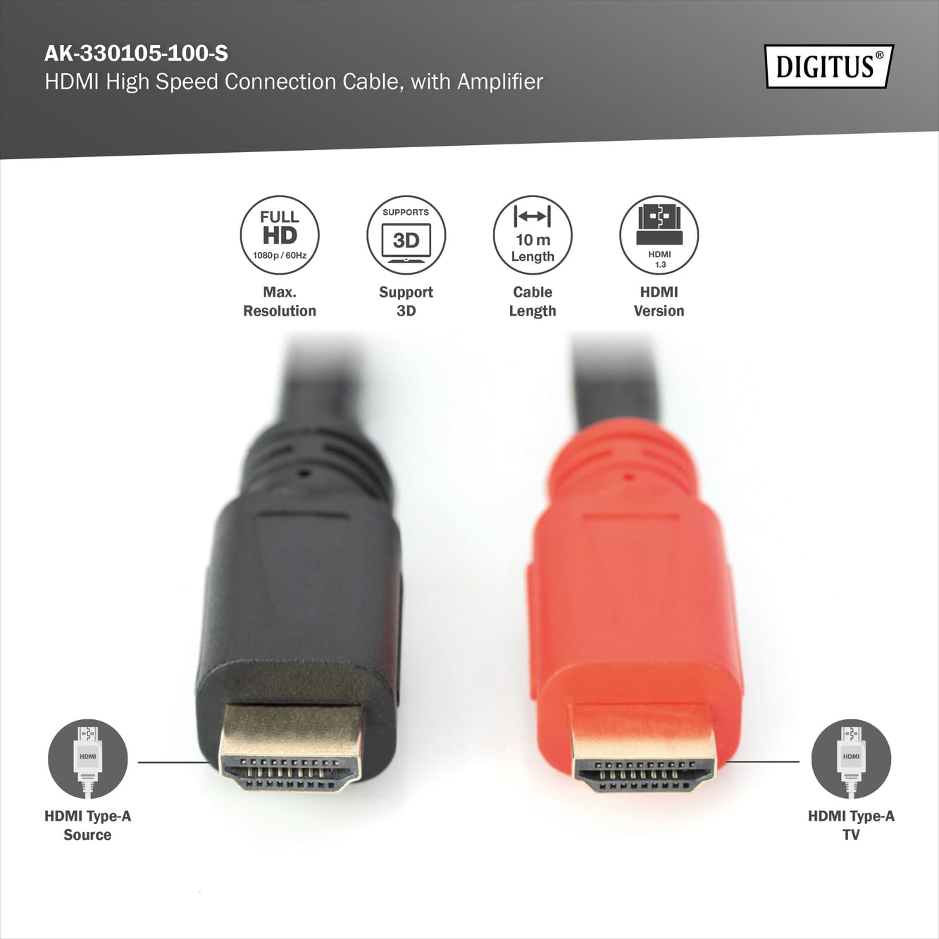 digitus-hdmi-kabel-10-m-mit-verst-rker-full-hd-schwarz image 2
