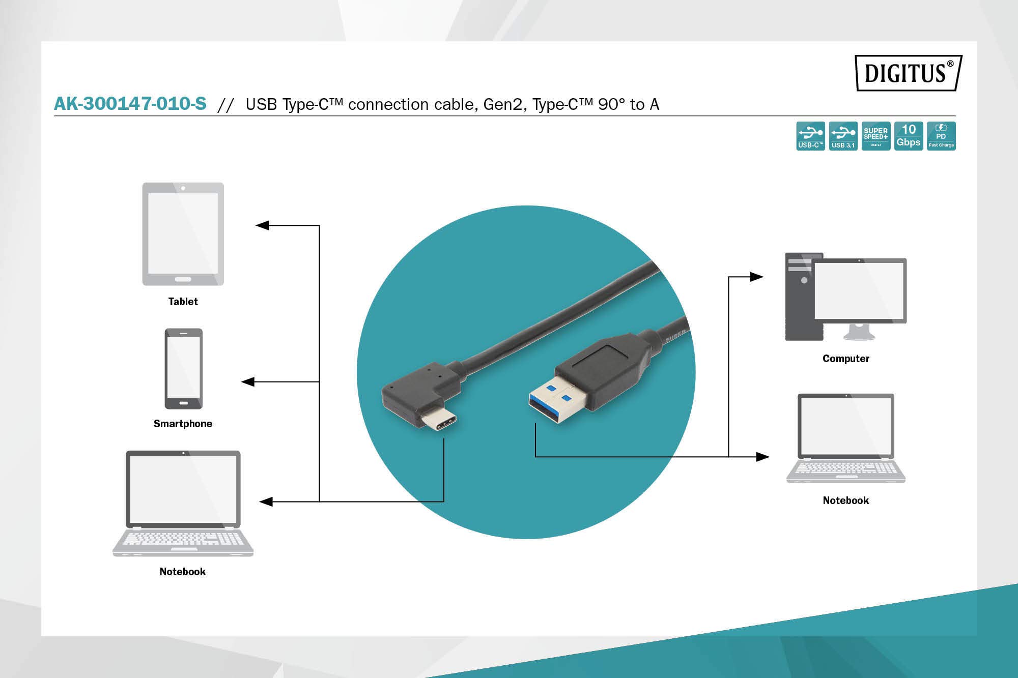 digitus-usb-kabel-1-m-usb-a-zu-usb-c-90-10-gbit-s image 5