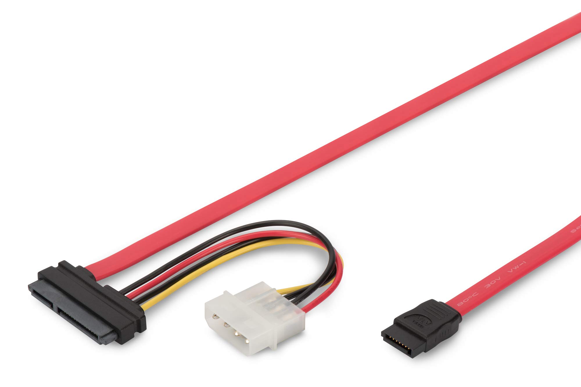 digitus-sata-iii-anschlusskabel-l-typ-buchse-buchse-0-3-m-mit-verriegelung-rot image 4