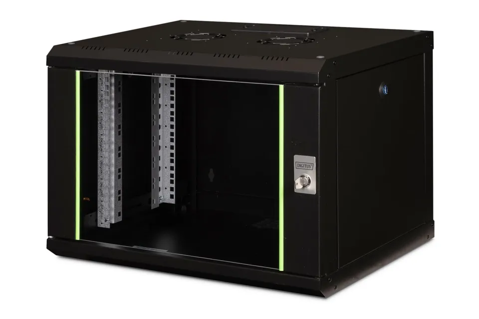 digitus-unique-19-zoll-netzwerkschrank-7-he-schwarz-450-mm-glast-r image 1
