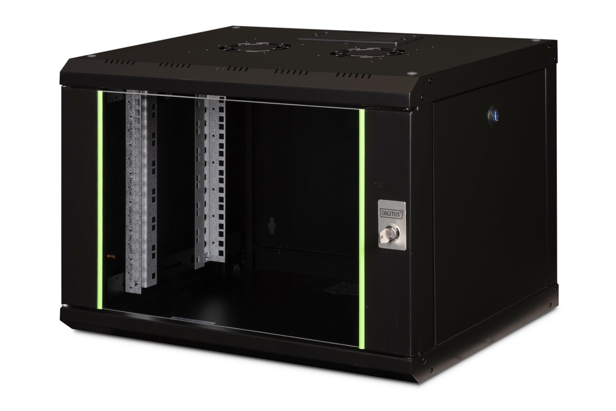 digitus-unique-19-zoll-netzwerkschrank-7-he-schwarz-450-mm-glast-r image 1