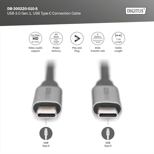 digitus-unique-usb-c-kabel-1m-60w-5gbit-s-4k image 8