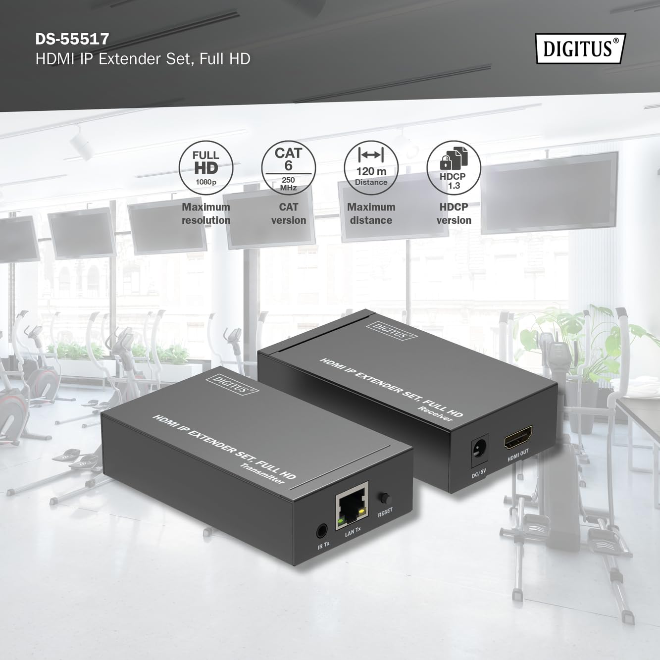 digitus-hdmi-ip-extender-set-full-hd-1080p-120m-cat6 image 5