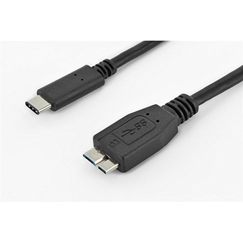 digitus-usb-3-0-anschlusskabel-typ-c-auf-micro-b-1-m-superspeed-5-gbit-s-schwarz image 2