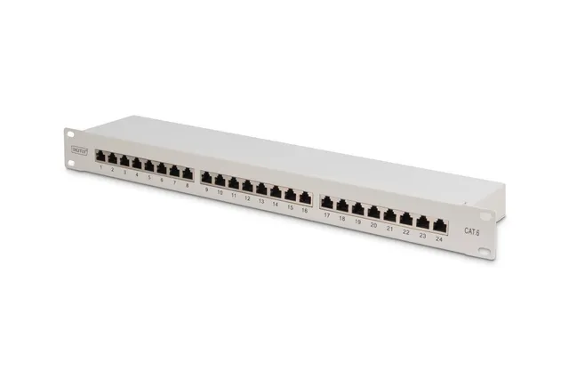 digitus-unique-patch-panel-24-port-cat6-grau-1-he-19-zoll image 1