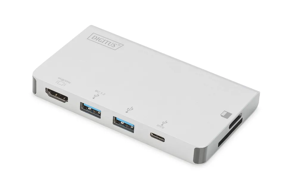 digitus-unique-travel-dockingstation-6port-usb-c-4k-silber image 1