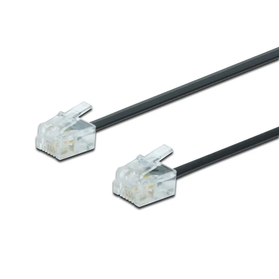 digitus-uae-anschlusskabel-rj11-3m-schwarz-flachkabel image 1