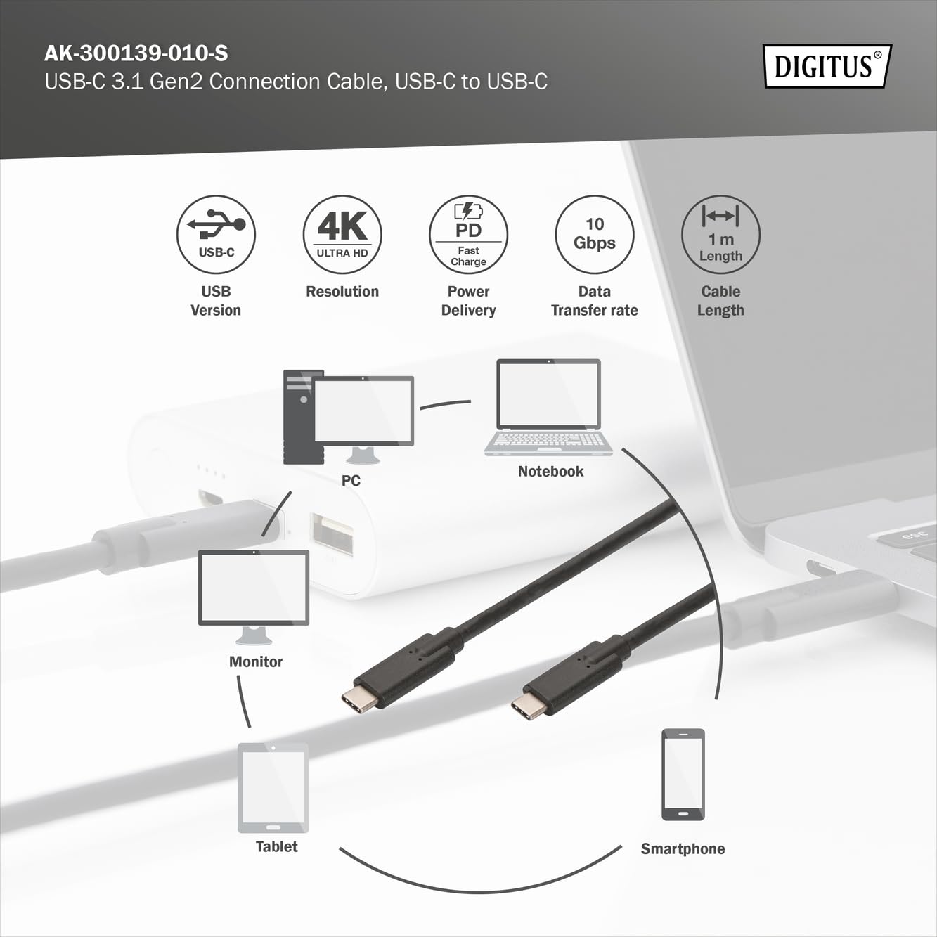 digitus-unique-usb-c-kabel-1m-10-gbit-s-100w-pd image 3