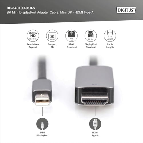 digitus-mini-displayport-zu-hdmi-adapterkabel-8k-60hz-1m-vergoldet-schwarz image 7