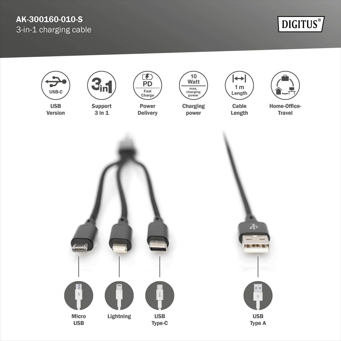 digitus-unique-3-in-1-ladekabel-0-15m-usb-a-10w image 2
