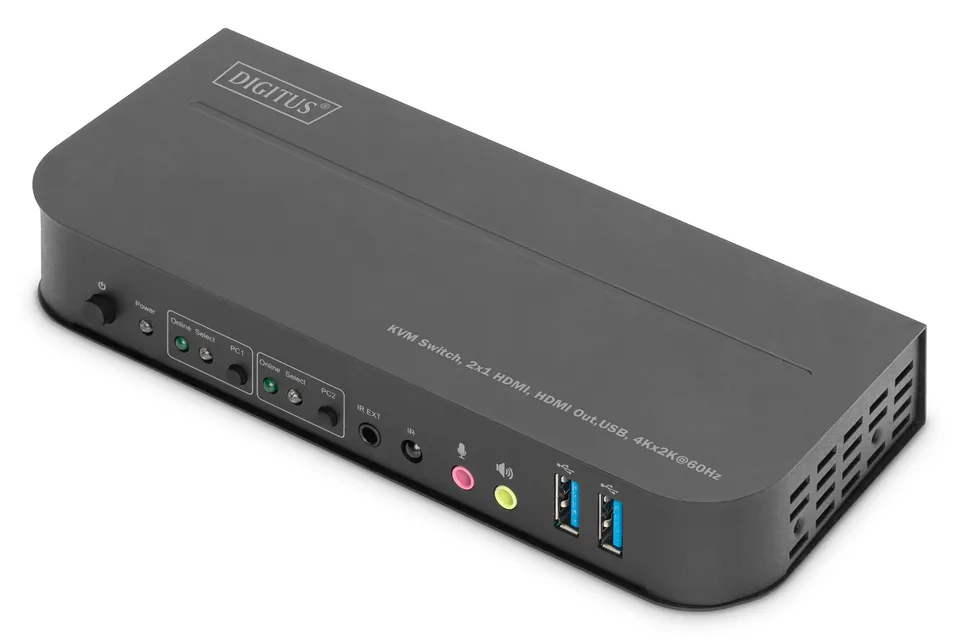digitus-unique-kvm-switch-2x1-hdmi-4k-60hz-usb-hub image 1