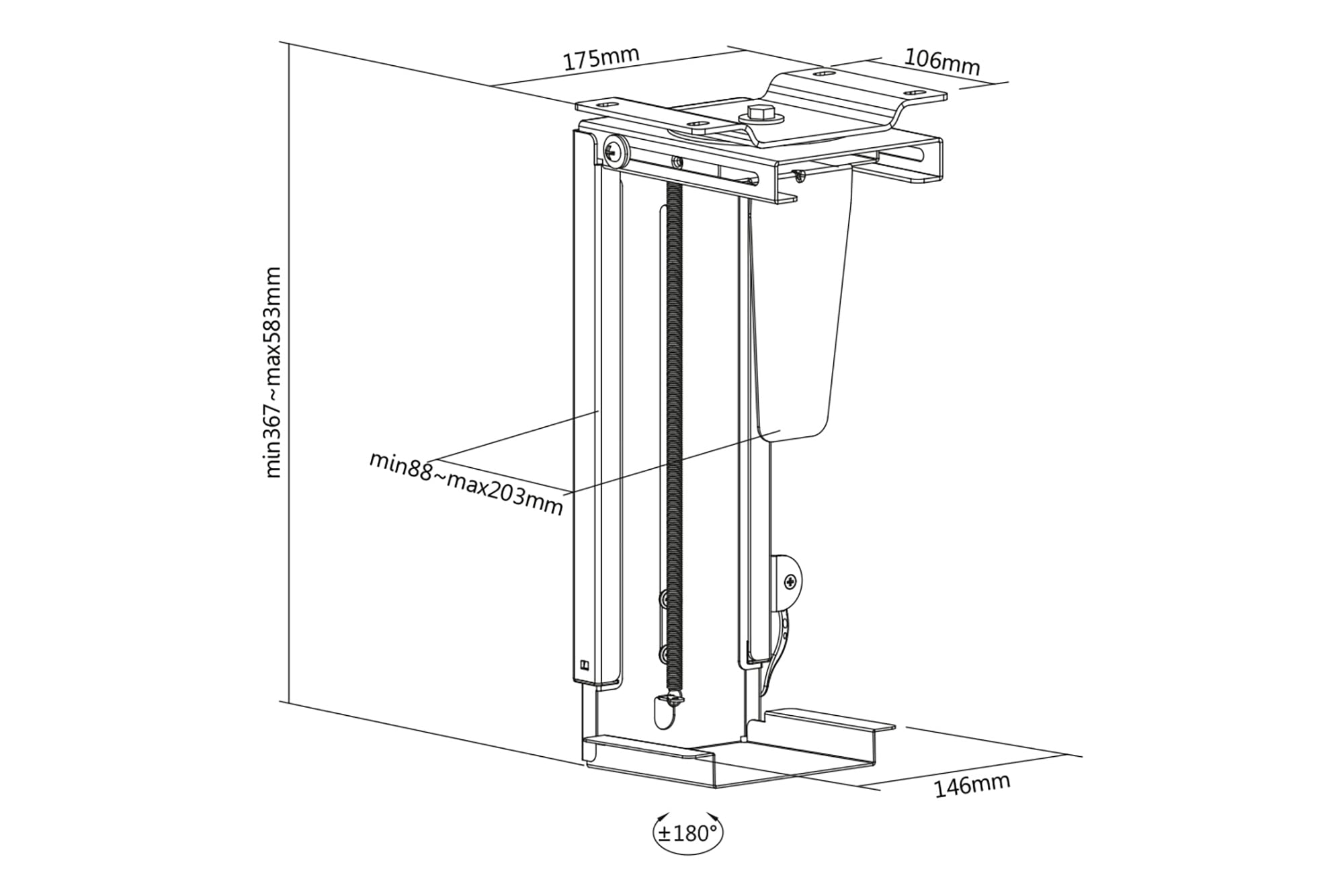 digitus-unique-universal-pc-halterung-f-r-schreibtisch-h-henverstellbar-bis-10-k image 3