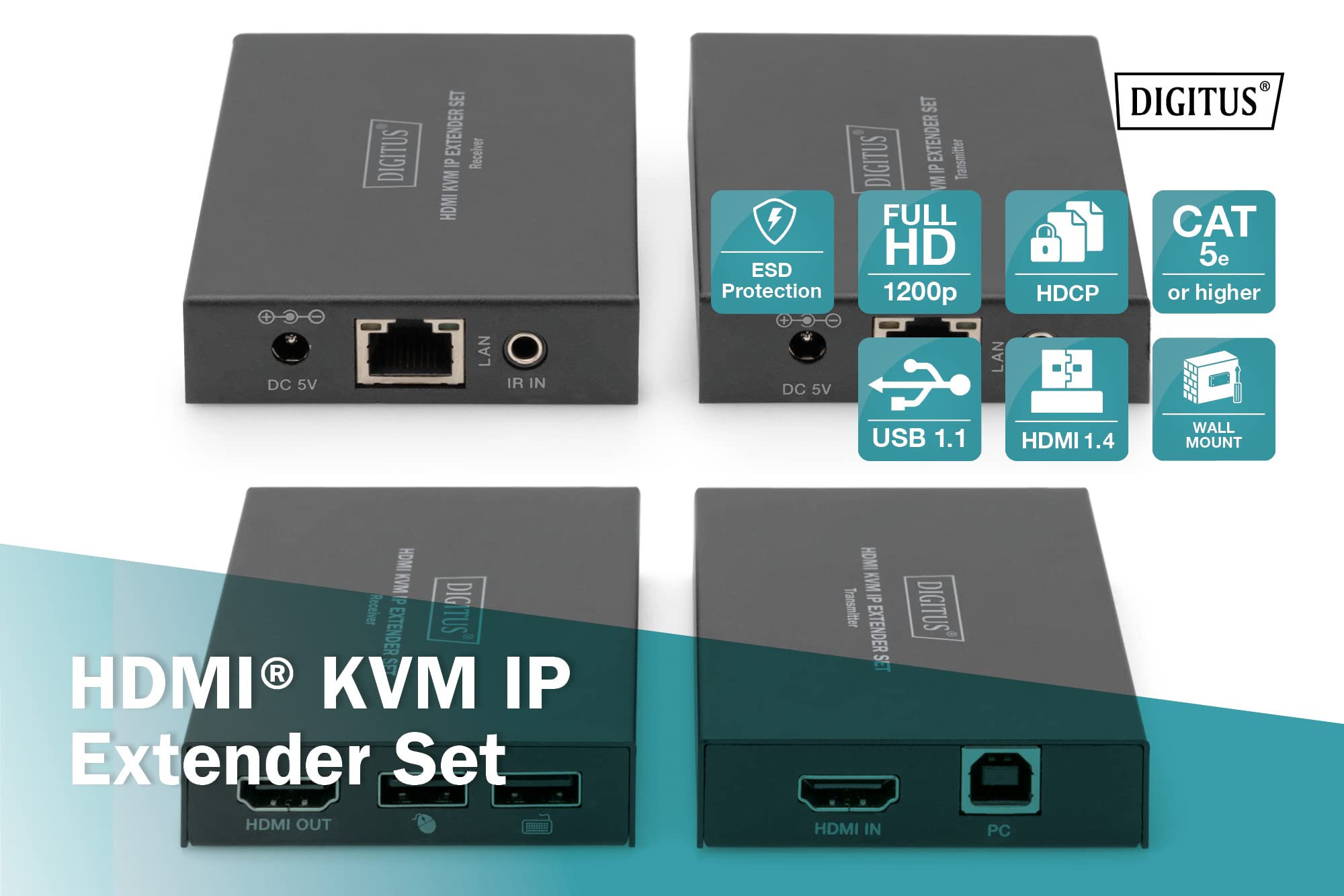 digitus-hdmi-kvm-ip-extender-set-full-hd-150m-cat image 6