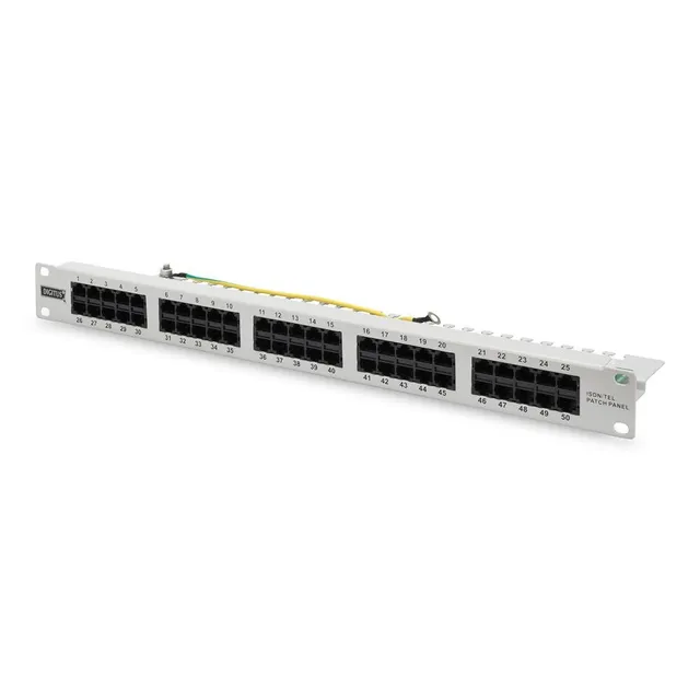 digitus-unique-patchpanel-50-port-19-zoll-1he-ral-7035-rj-45-f-r-netzwerkschr-nk image 1