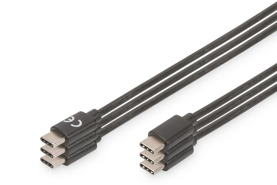 digitus-unique-usb-c-kabel-1-0m-3-st-ck-schwarz-480-mbit-s image 1
