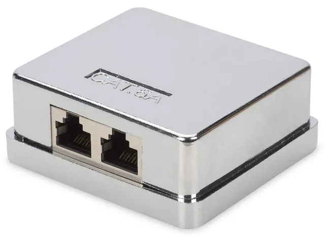 digitus-unique-anschlussdose-cat-6a-2-port-aufputz-silber image 1