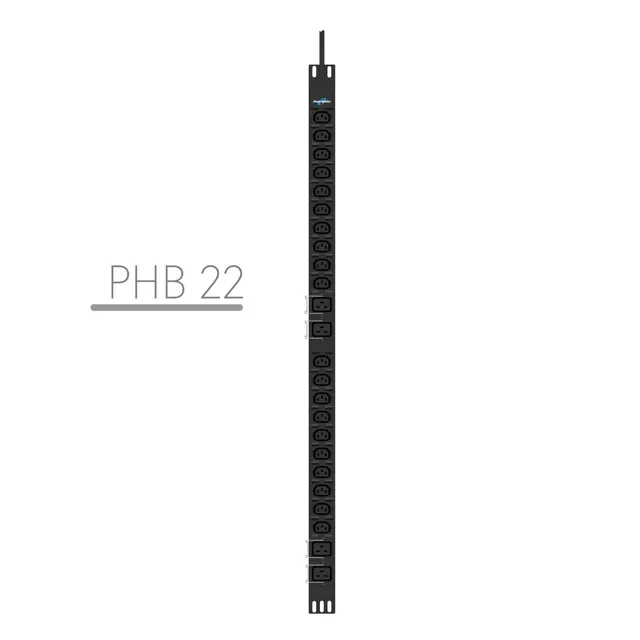 powerwalker-phb22-pdu-steckdosenleiste-20xc13-4xc19-c20 image 1