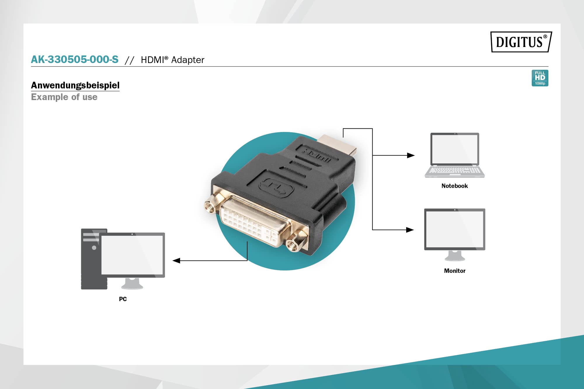 digitus-hdmi-zu-dvi-i-24-5-adapter-full-hd-1080p-standard image 6