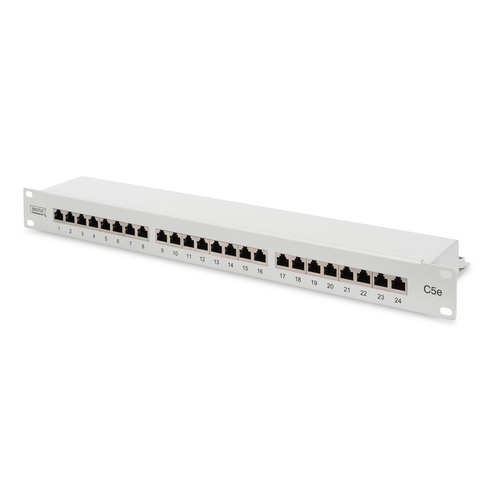 digitus-24-port-cat-5e-patchpanel-19-zoll-geschirmt-grau image 1