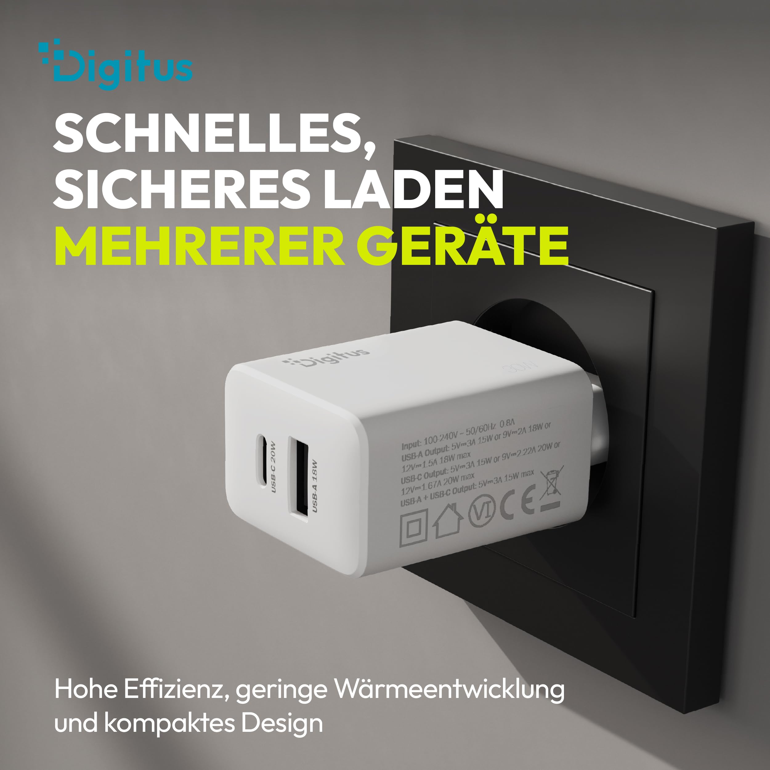 digitus-usb-c-ladeger-t-gan-ii-30w-1x-usb-c-1x-typ-a-2-ports image 6