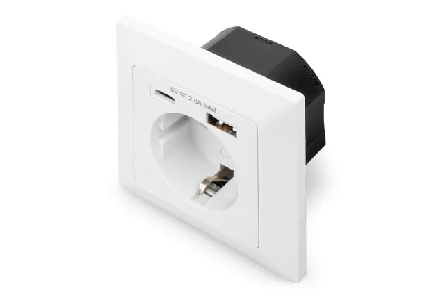 digitus-unique-unterputz-steckdose-usb-a-usb-c-wei-1-st-ck image 1