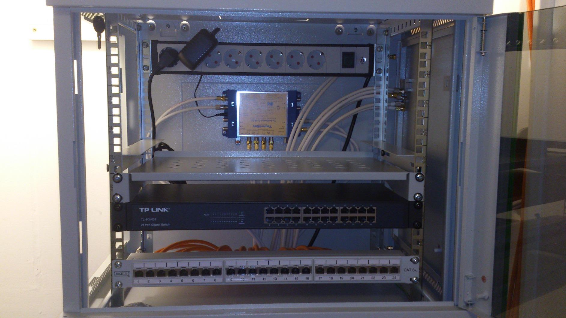 Ideal für Patchfeld + Switch