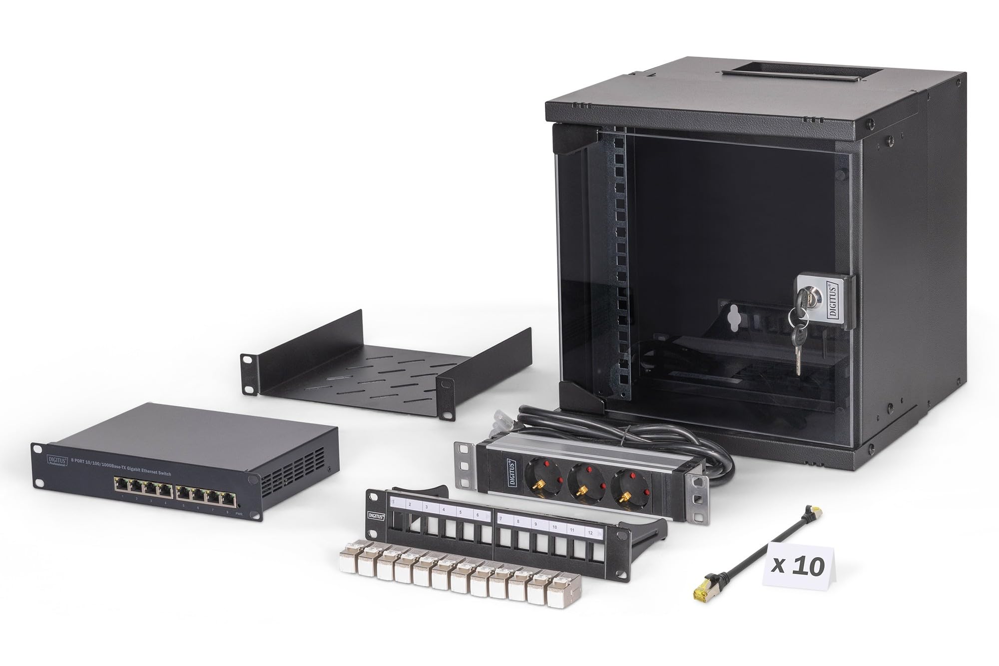 digitus-soho-10-zoll-netzwerk-set-9he-schwarz-mit-switch image 8
