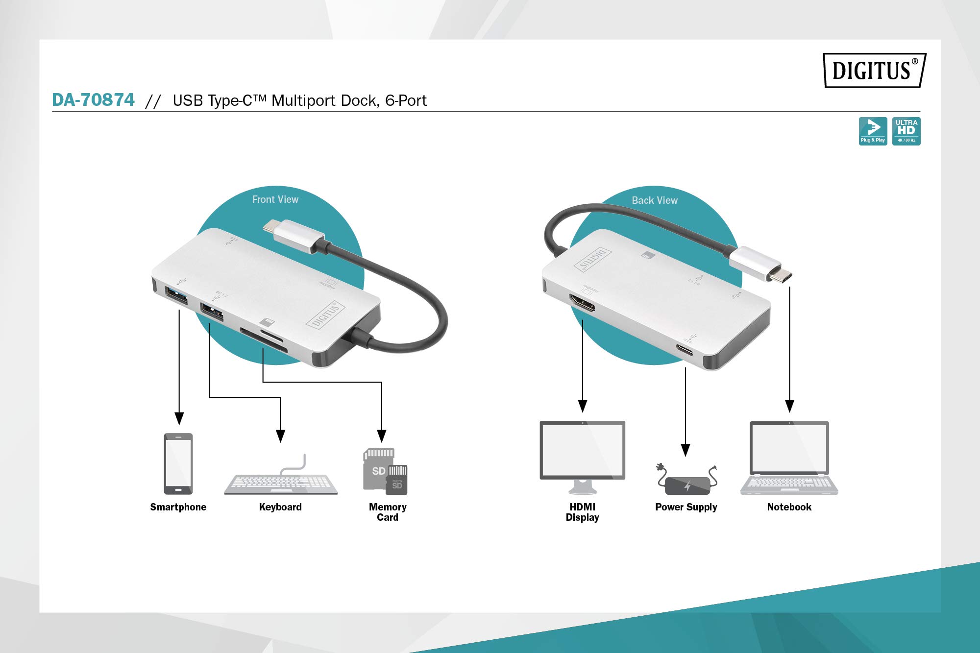 digitus-unique-usb-c-docking-station-6-ports-4k-hdmi image 5