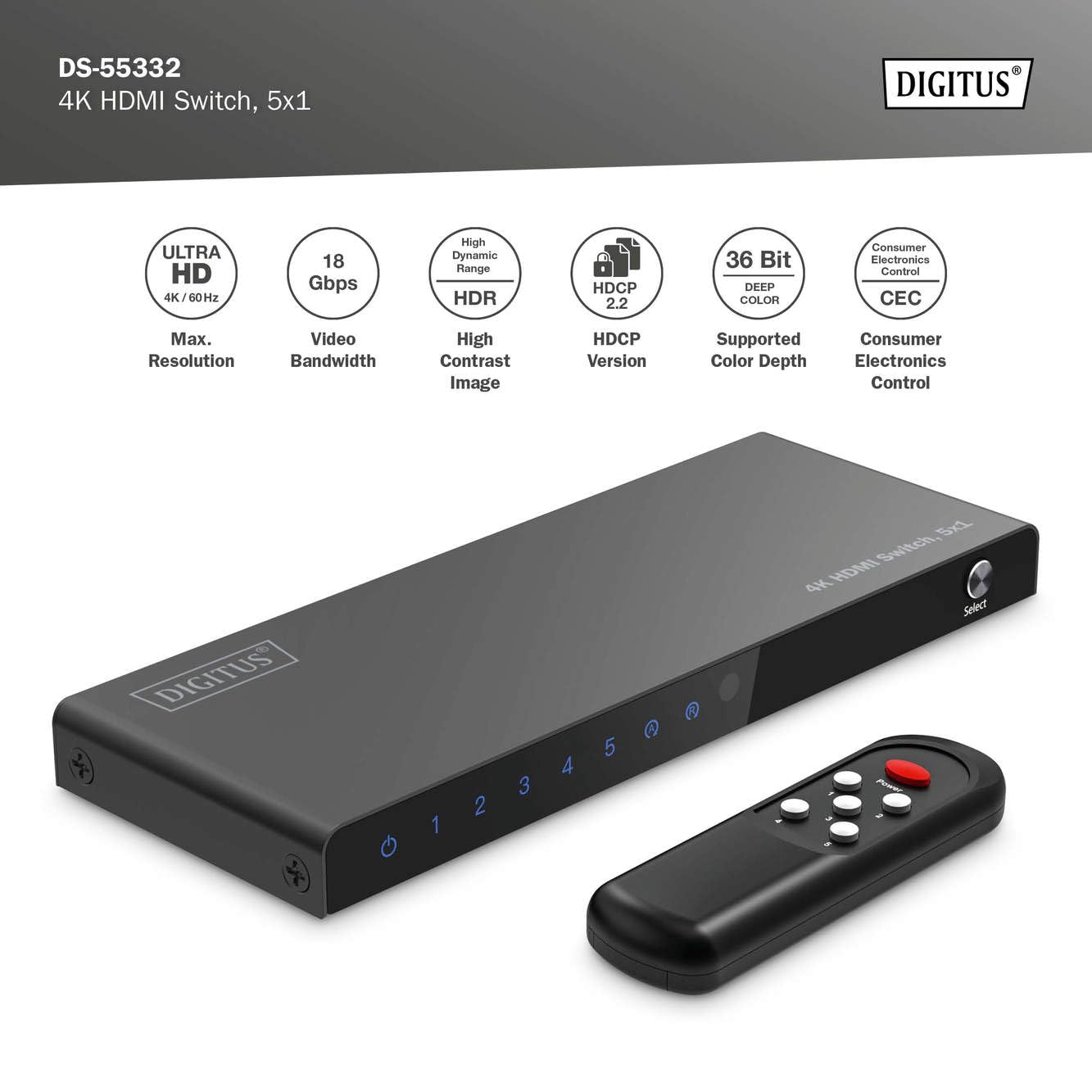 digitus-unique-hdmi-switch-5x1-4k-60hz-uhd-hdr-schwarz image 5