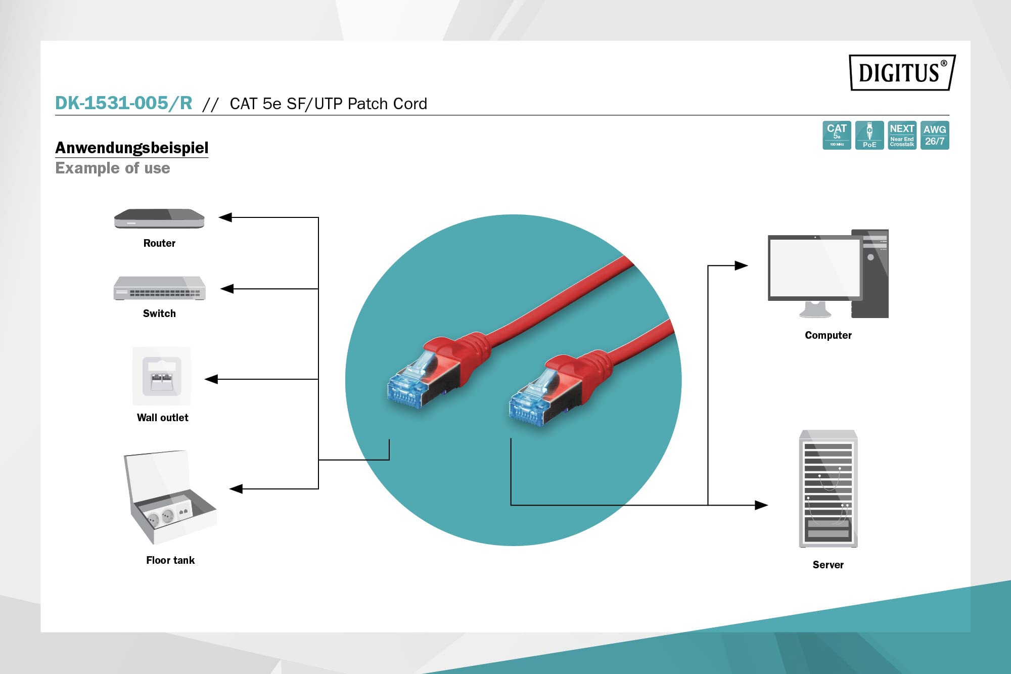 digitus-unique-lan-kabel-cat-5e-0-5m-rot-rj45-gigabit image 3