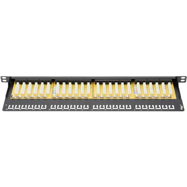 digitus-unique-cat-6-patchpanel-24-port-0-5he-schwarz-ungeschirmt image 1